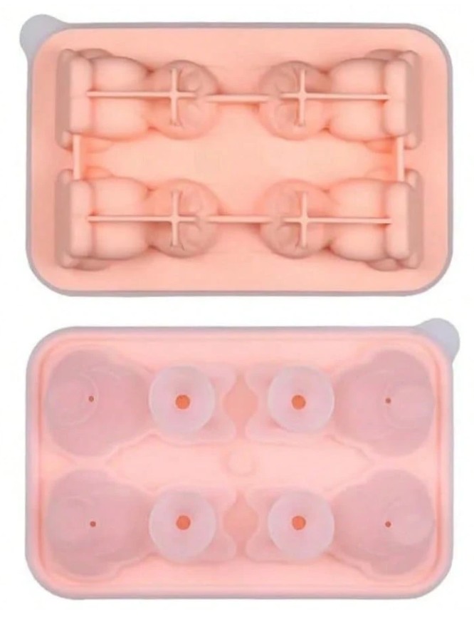 ijsblokjesvorm silicone zalmkleurig