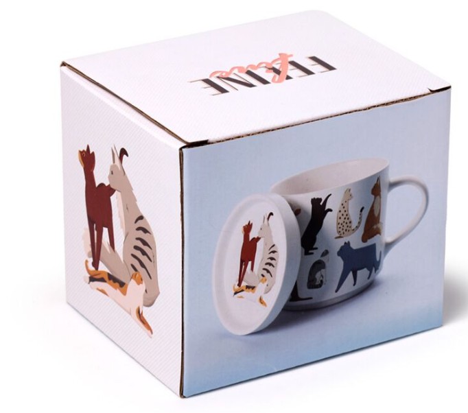 mok met onderzetter Feline Fine 4