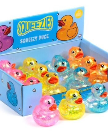 Knijpspeelgoed glitter-eend